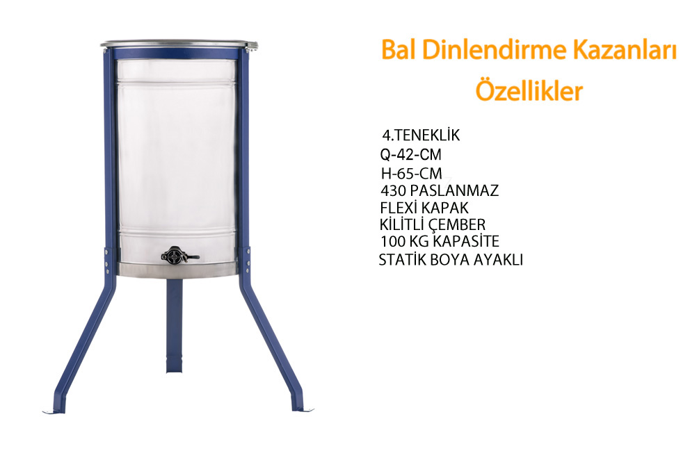BAL DİNLENDİRME KAZANLARI PASLANMAZ(4 TENEKELİK)